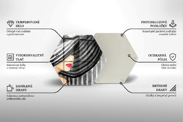 Tábua de corte Mulher de chapéu