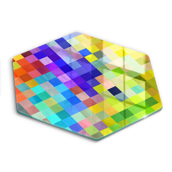 Tábua corte Pătrate De Pixeli Colorate