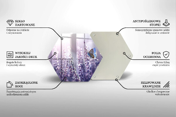 Tábua de cortar alimentos Flores silvestres e uma borboleta