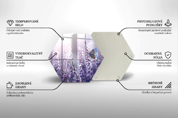 Tábua de cortar alimentos Flores silvestres e uma borboleta