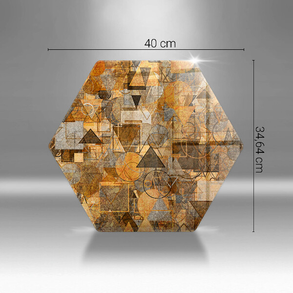 Tábua de cortar de vidro Padrão de formas geométricas