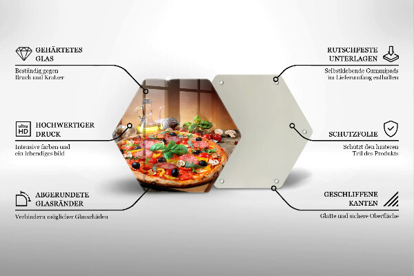 Tábua para cozinha pizza italiana