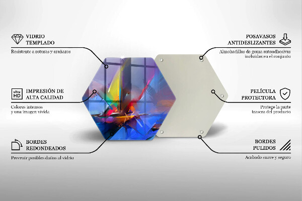 Tábua para corte Abstração pintada