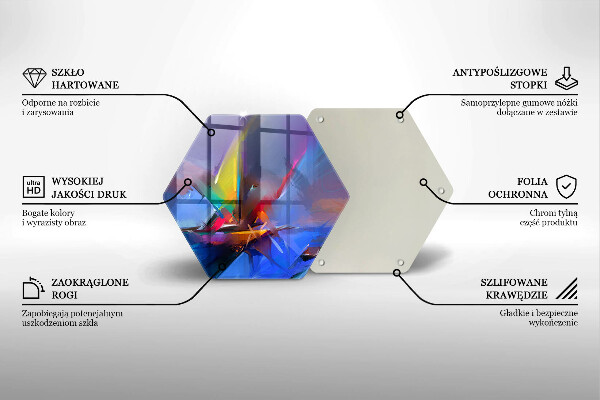 Tábua para corte Abstração pintada