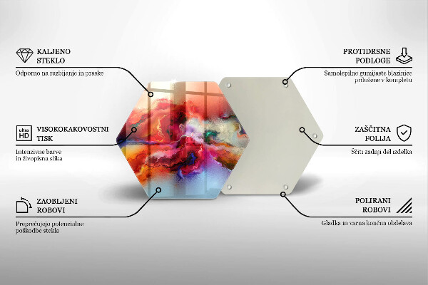 Tábua de vidro Abstração esfumaçada