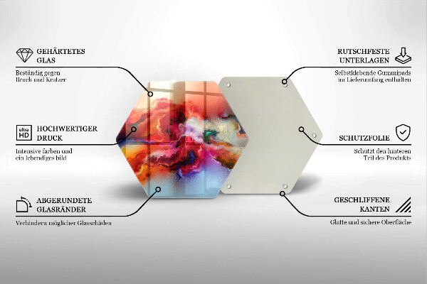 Tábua de vidro Abstração esfumaçada
