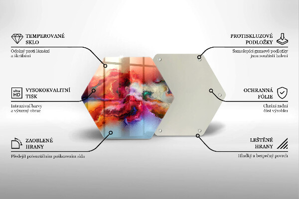 Tábua de vidro Abstração esfumaçada