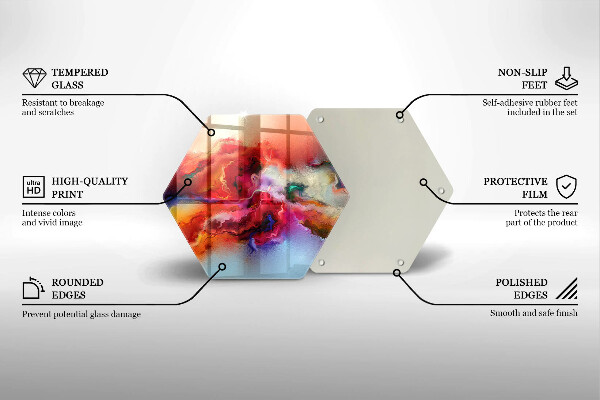 Tábua de vidro Abstração esfumaçada