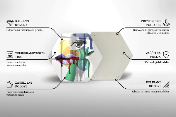 Tábua de corte Arte de colagem abstrata