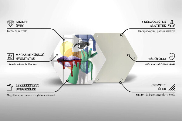 Tábua de corte Arte de colagem abstrata