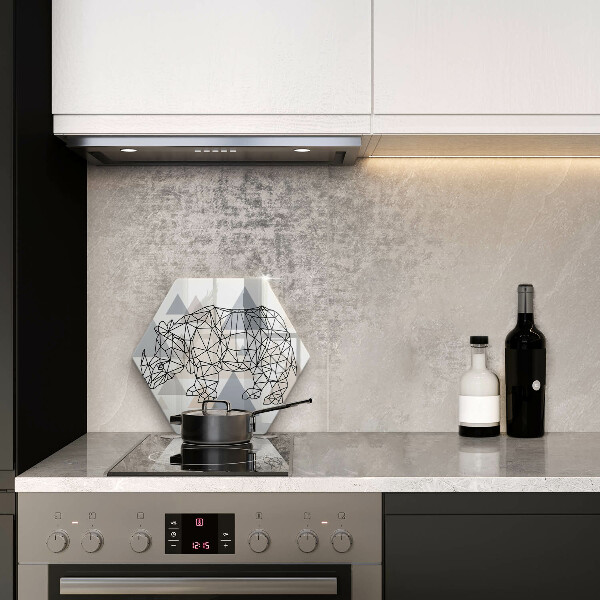 Tábua de cortar Rinoceronte de arte linear