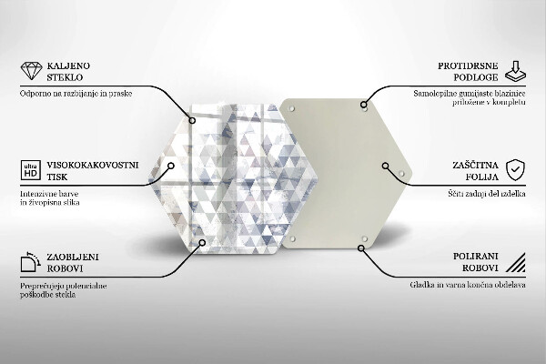 Tábua de cortar alimentos Padrão triangular