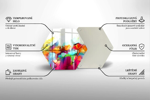 Tábua cozinha Flores pintadas com tintas