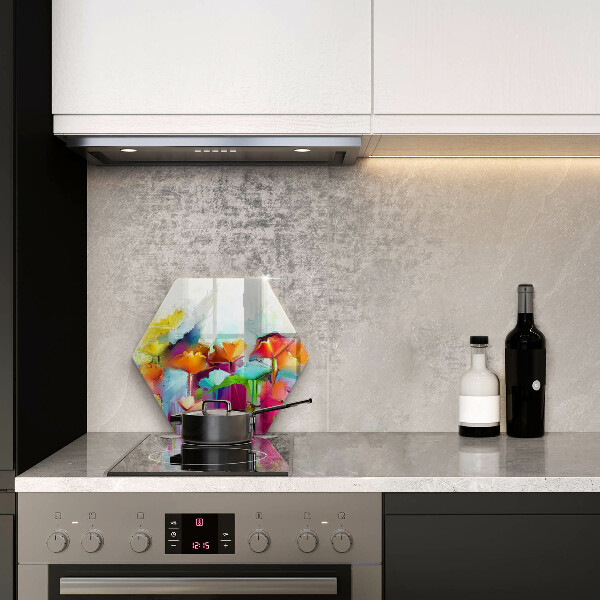 Tábua cozinha Flores pintadas com tintas