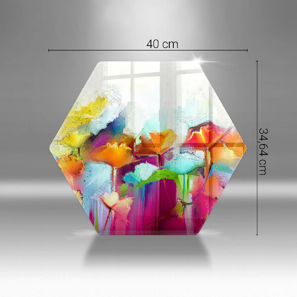 Tábua cozinha Flores pintadas com tintas