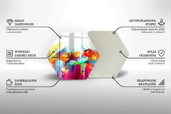 Tábua cozinha Flores pintadas com tintas