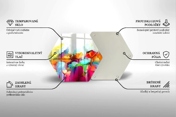 Tábua cozinha Flores pintadas com tintas