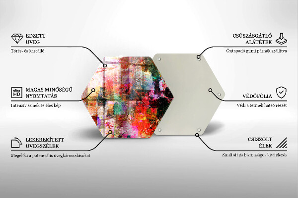 Tábua de cortar de vidro Abstração de tinta