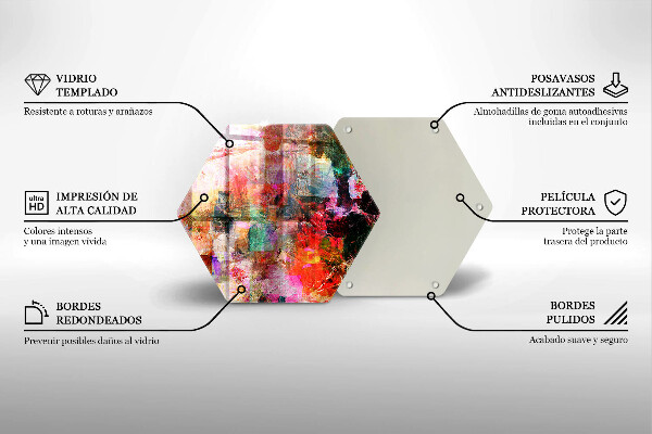 Tábua de cortar de vidro Abstração de tinta