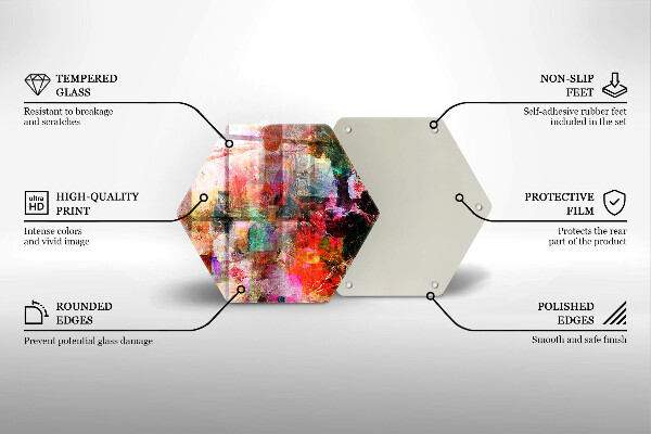 Tábua de cortar de vidro Abstração de tinta