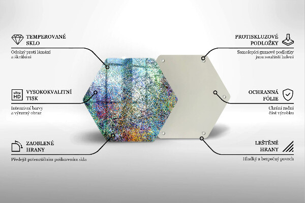Tábua de cortar Abstração de linhas coloridas