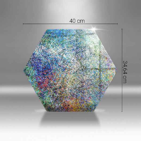 Tábua de cortar Abstração de linhas coloridas