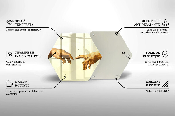 Tábua de cortar alimentos Criação das mãos de Adão