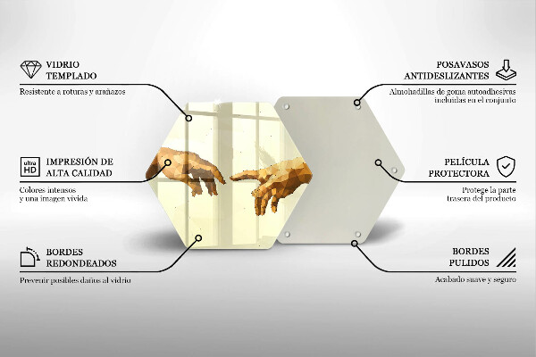 Tábua de cortar alimentos Criação das mãos de Adão
