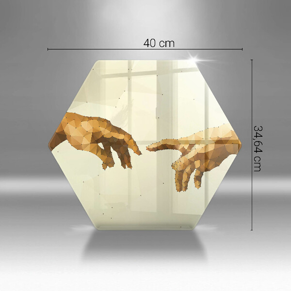 Tábua de cortar alimentos Criação das mãos de Adão