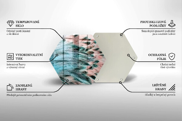 Tábua para cozinha penas de pássaros boho