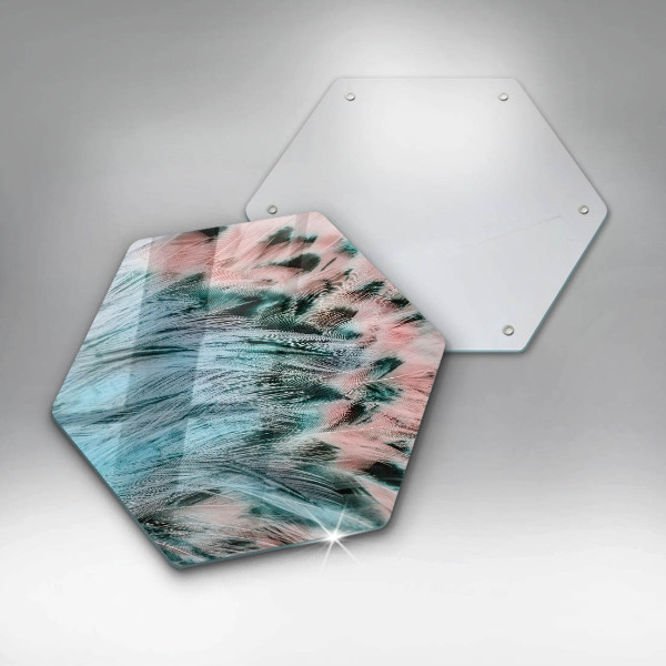 Tábua para cozinha penas de pássaros boho