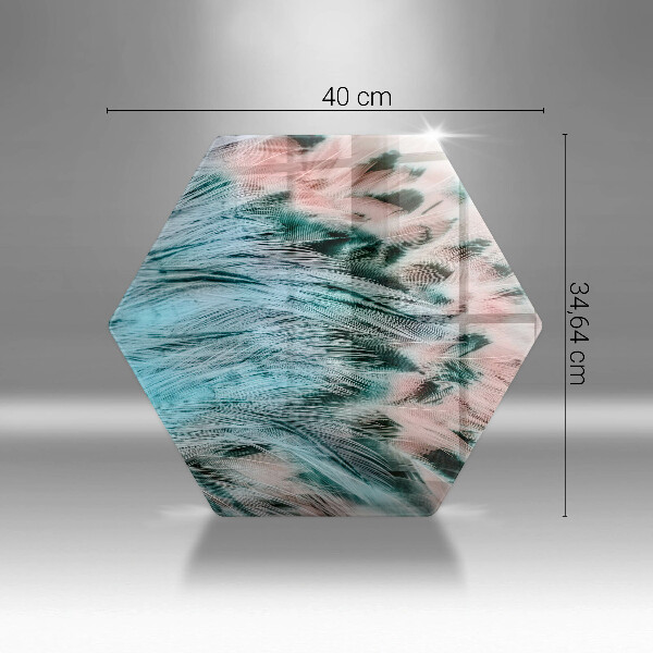 Tábua para cozinha penas de pássaros boho