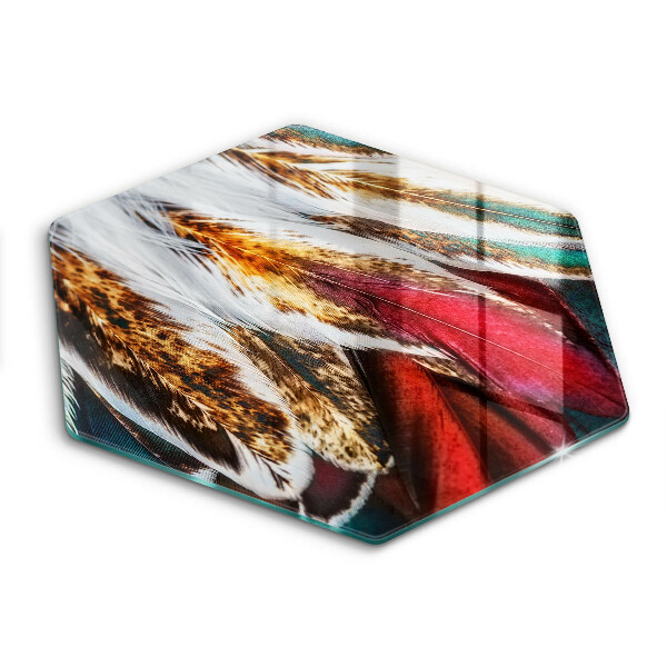 Tábua corte penas de pássaros boho