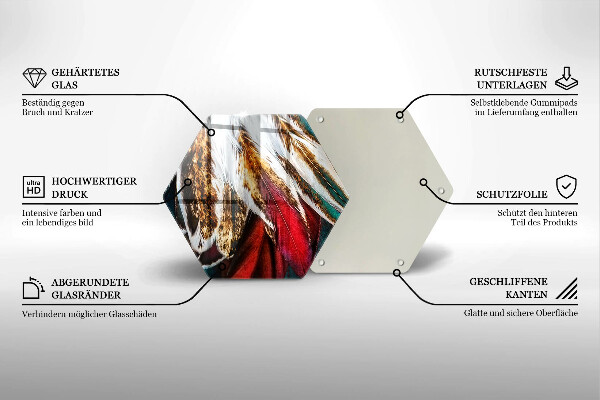 Tábua corte penas de pássaros boho