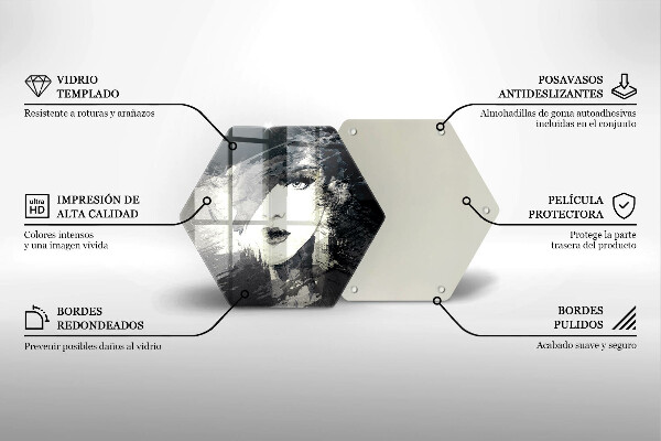 Tábua de cortar de vidro Pintura de uma mulher