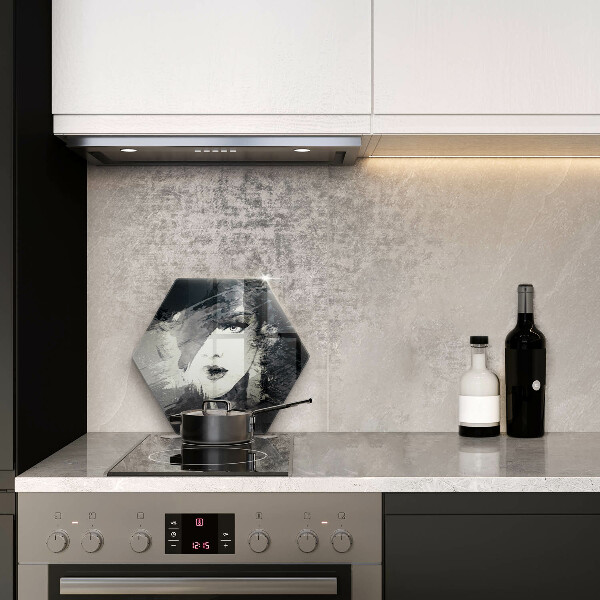 Tábua de cortar de vidro Pintura de uma mulher