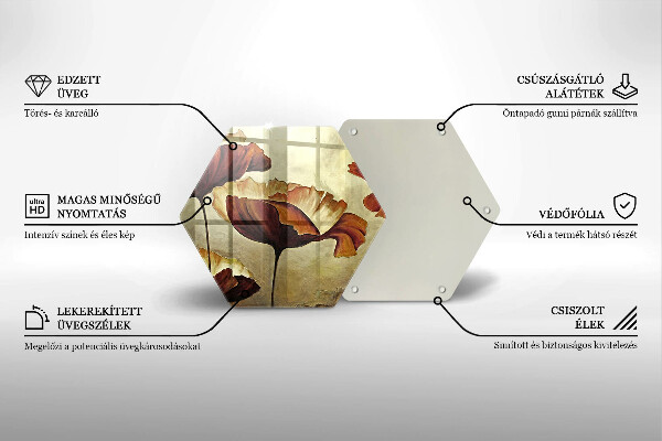 Tábua de corte Flores boho pintadas