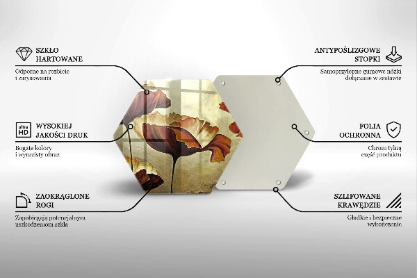 Tábua de corte Flores boho pintadas