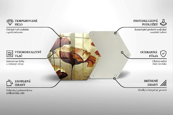 Tábua de corte Flores boho pintadas