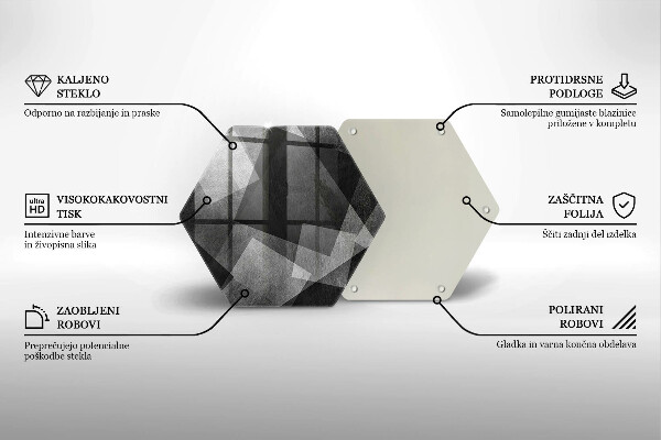 Tábua de cortar alimentos Abstração geométrica