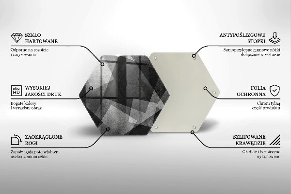 Tábua de cortar alimentos Abstração geométrica