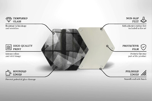 Tábua de cortar alimentos Abstração geométrica