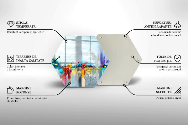 Tábua cozinha Abstração pintada