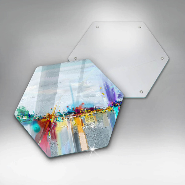 Tábua cozinha Abstração pintada