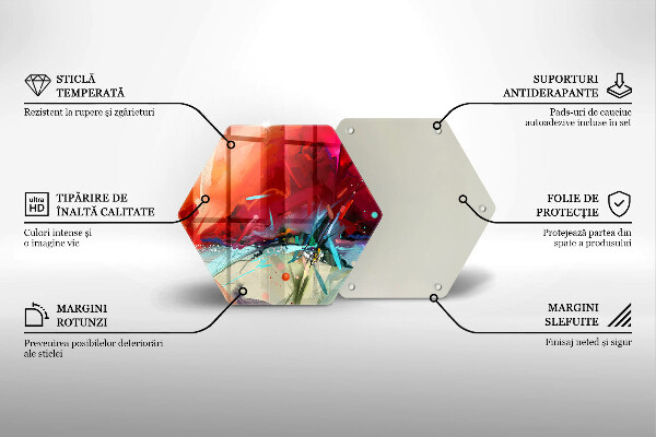 Tábua para corte Abstração pintada