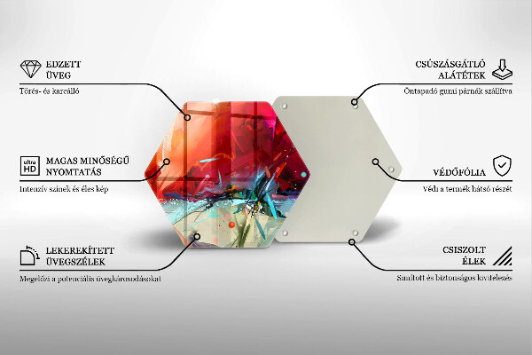 Tábua para corte Abstração pintada