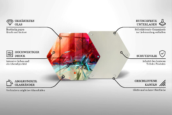 Tábua para corte Abstração pintada