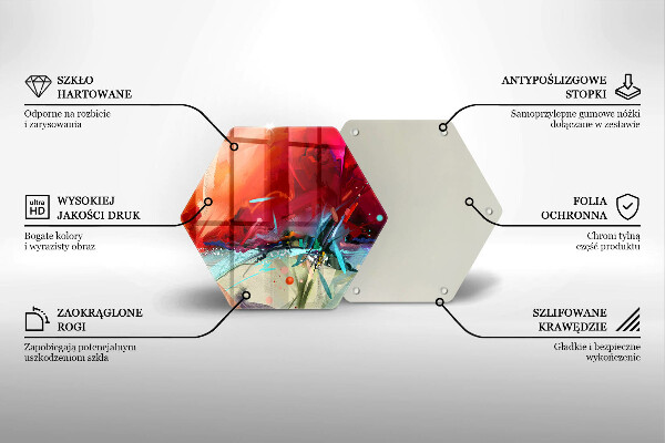 Tábua para corte Abstração pintada