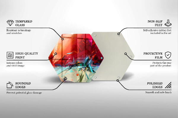 Tábua para corte Abstração pintada