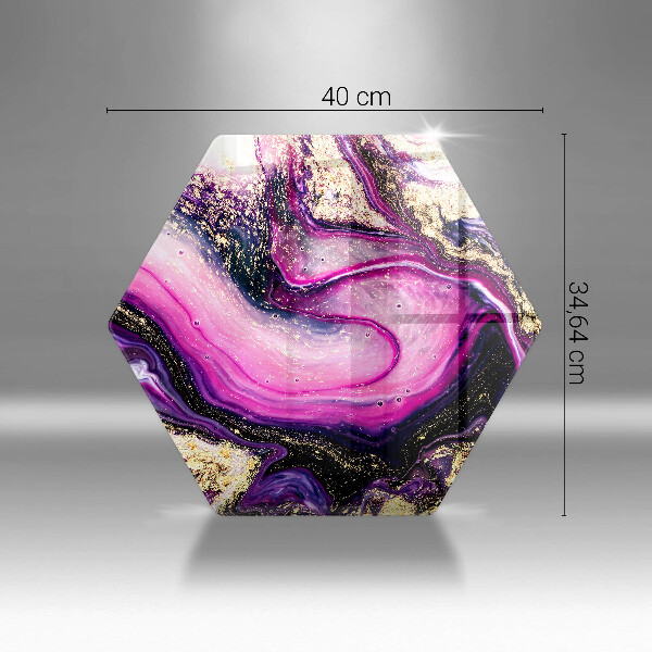 Tábua de vidro Design abstrato dourado